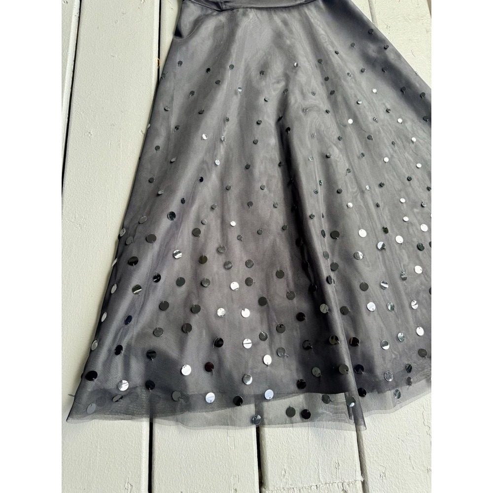 Jessica Howard Vintage 2000s Women Spaghetti Strap Tulle Prom Lace Dark Dress‎ 8 - Picture 3 of 8